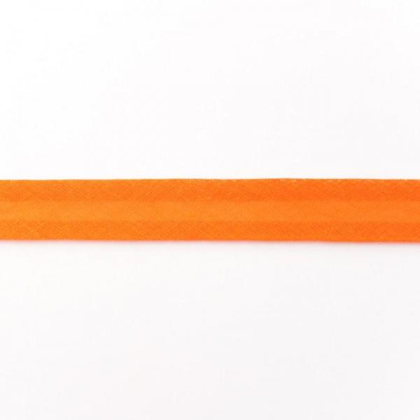 Schrägband Baumwolle Breite 20 mm gefalzt - Orange